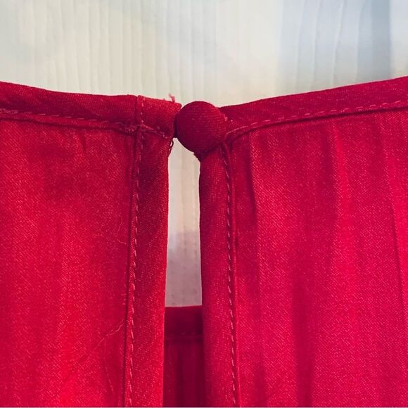 Evereve Hailey Mini Dress Size XS Long Sleeve Ruffle Satin - Picture 8 of 13